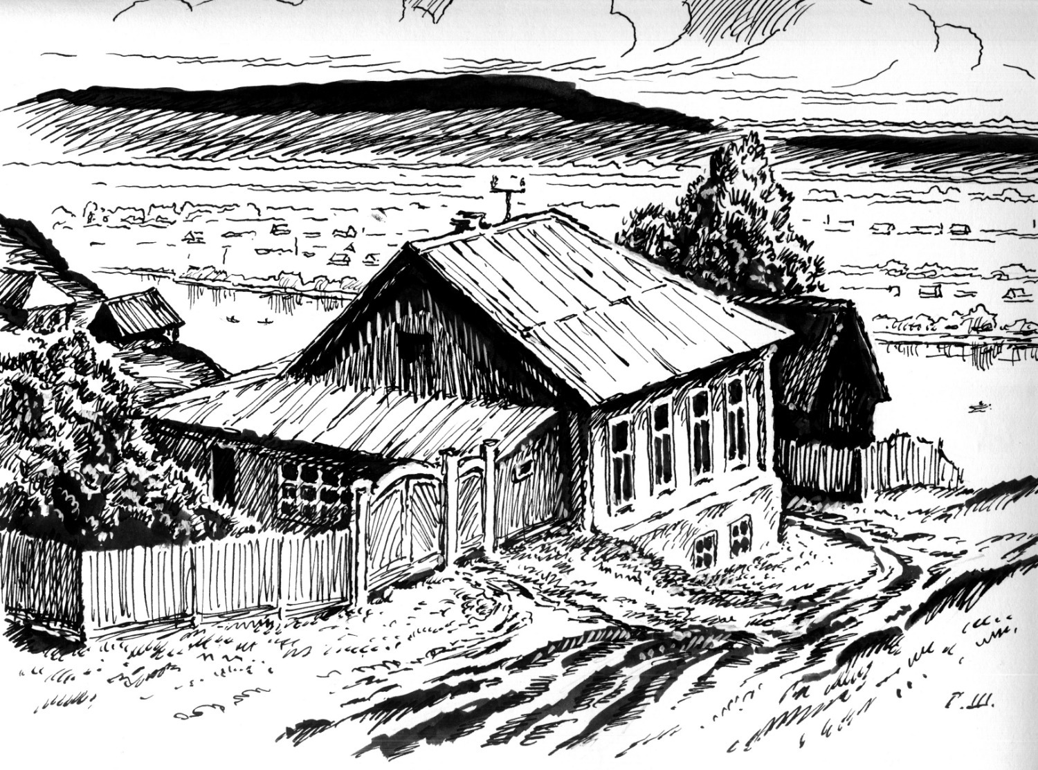 предоставлено автором. Дом Шаляпина. Рисунок Г.В.Шуршина.