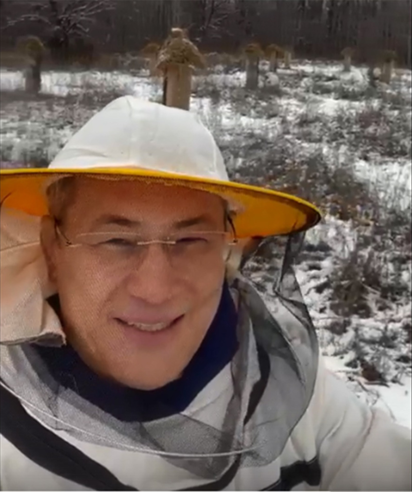 скриншот видео со страницы Радия Хабирова в соцсетях.