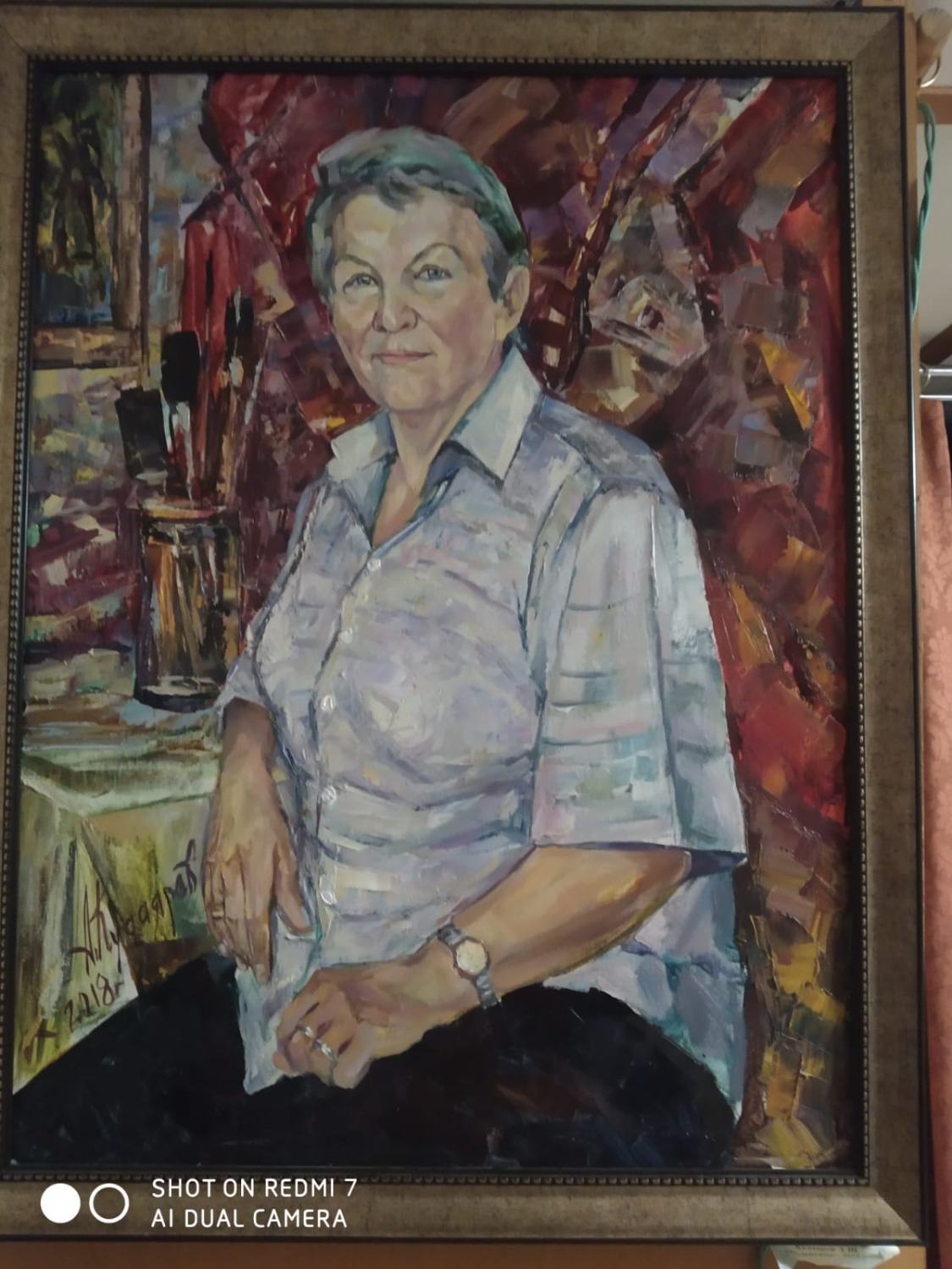 Портрет Валентины Ежовой, выполненный Альбертом Кудаяровым.