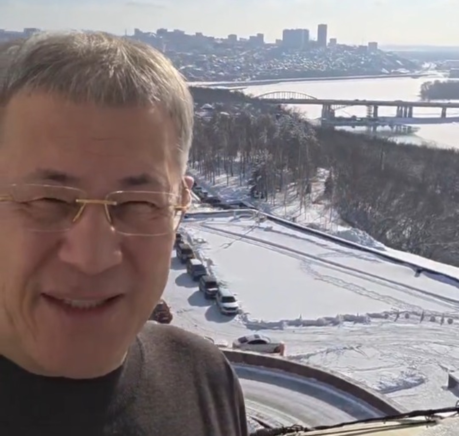 скриншот видео.  Соцсети Радия Хабирова.