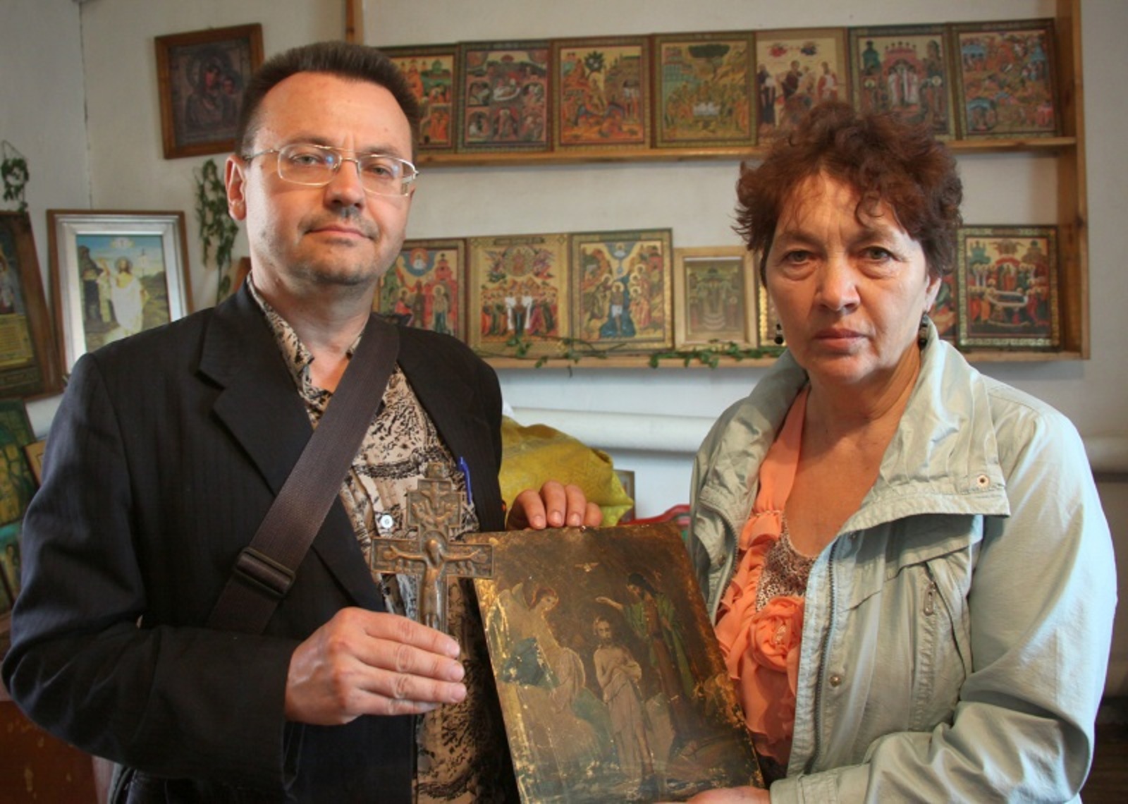 Историк Павел Егоров и Валентина Гусева. Фото Альмира Сибагатуллина.