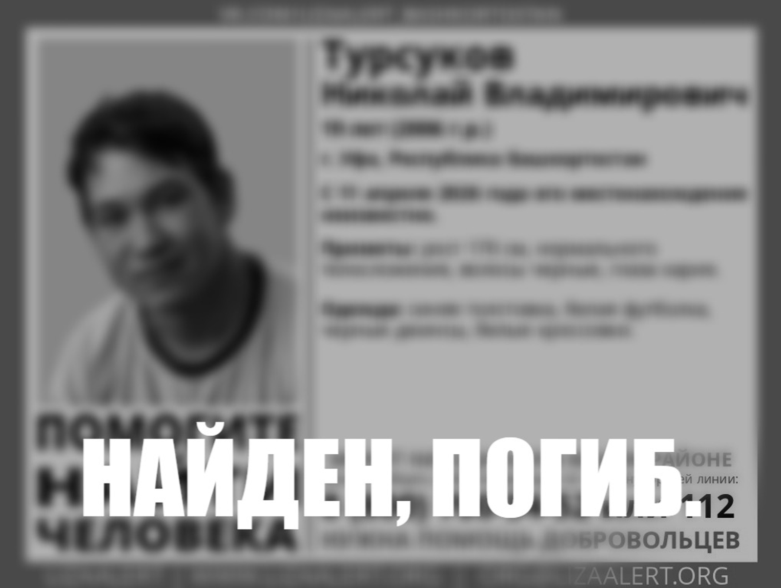 предоставлено поисково-спасательным отрядом «ЛизаАлерт» предоставлено поисково-спасательным отрядом «ЛизаАлерт».