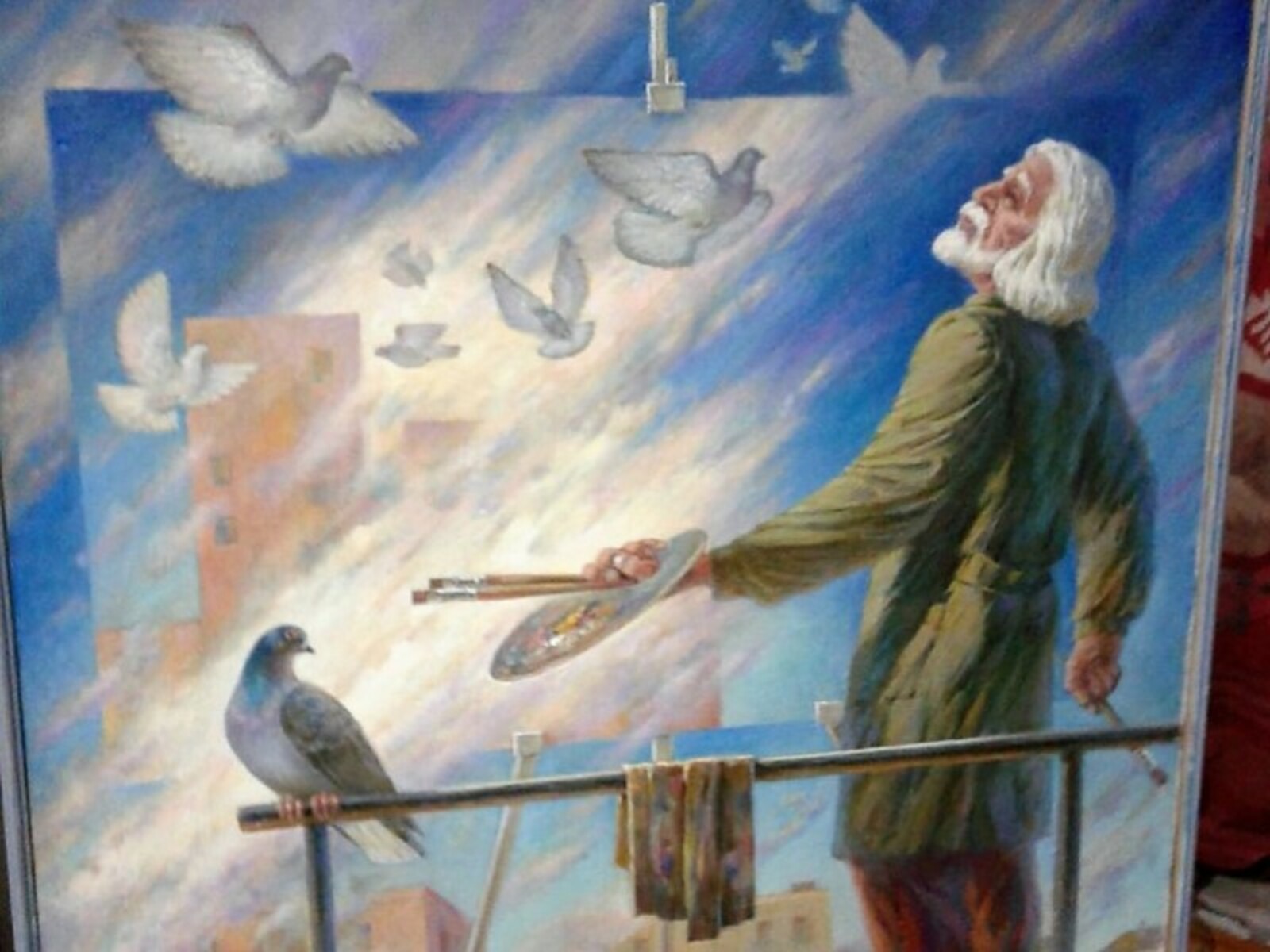 На фото автора картина Р. Ахметгараева.