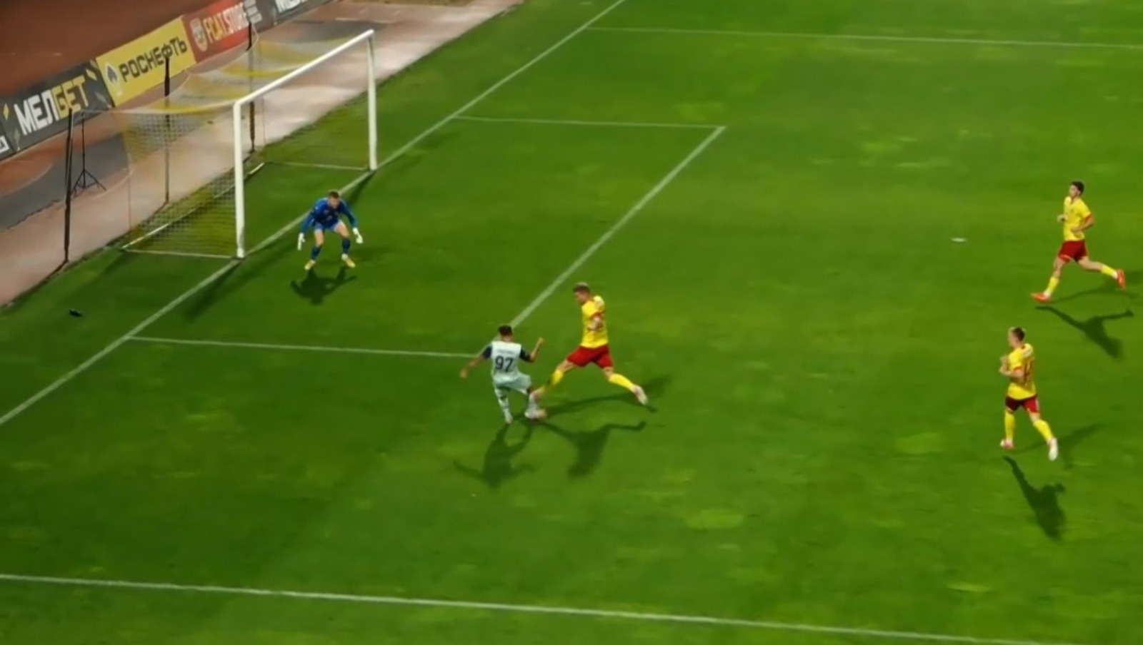 скриншот видео трансляции матча.