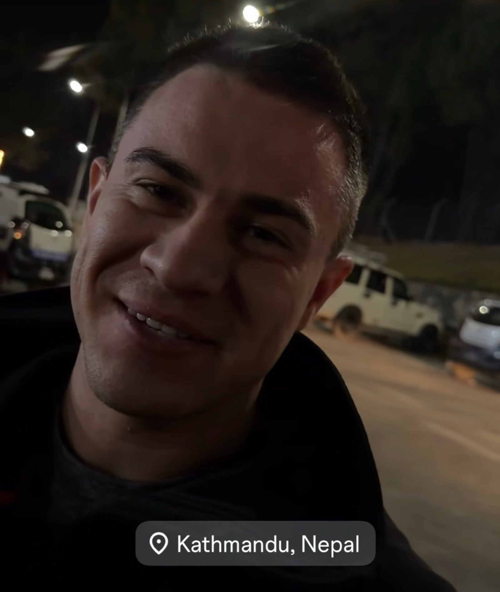 скриншот видео. страница Рустама Набиева в соцетях.