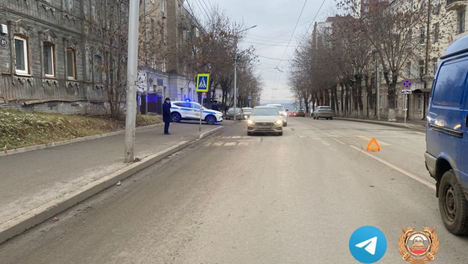 предоставлено Госавтоинспекцией Уфы. ТГ-канал Госавтоинспекции Уфы. В Уфе «Газель» сбила подростка на пешеходном переходе.