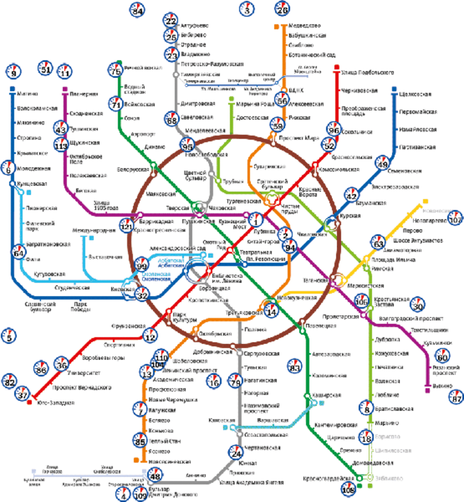 План метрополитена города москвы